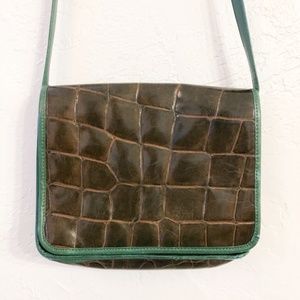 Vintage Carlos Falchi Crocodile Leather Purse
